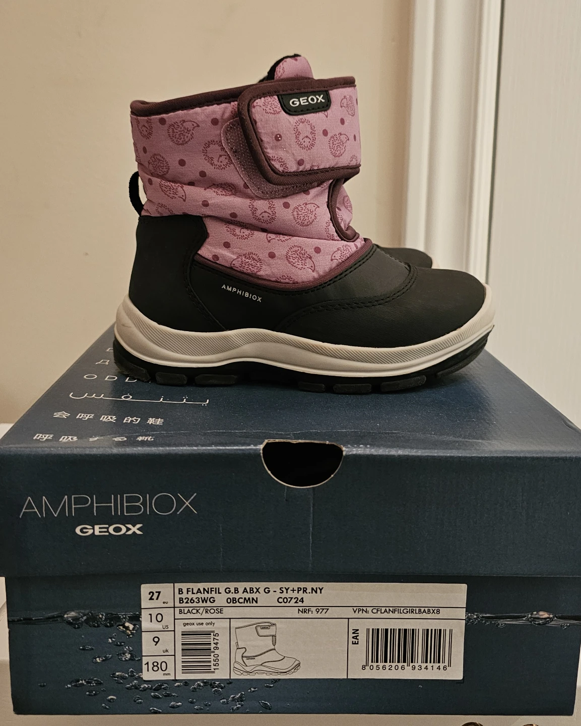 Geox Toddler Girl Snow Boots - US 10 (EU 27)