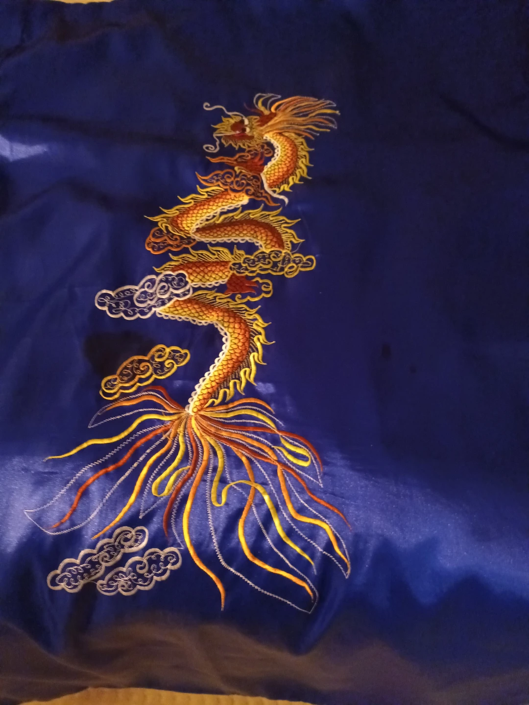 silk housecoat reversible embroidered - photo 2