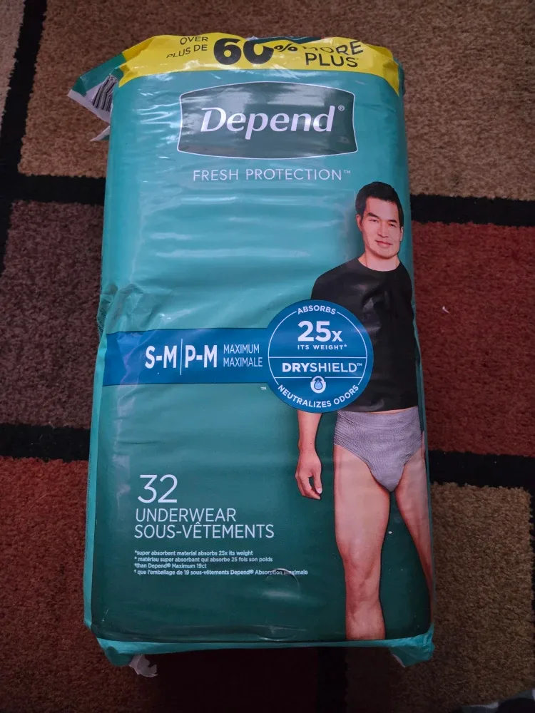 Depend Fresh Protection Underwear S-M-P-M 32 Count