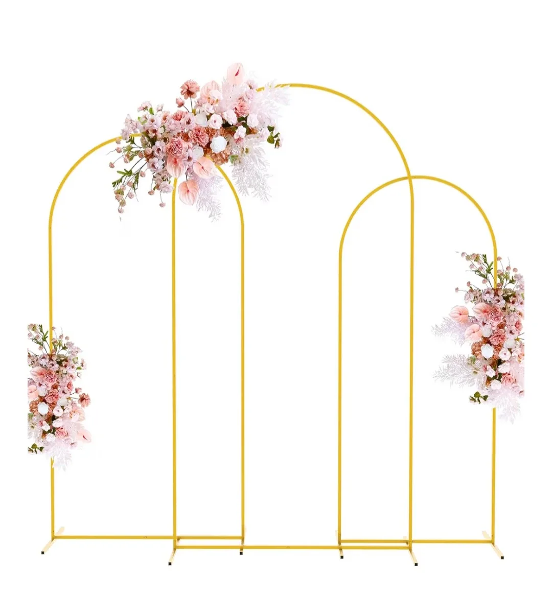 Gold Metal Wedding Arch Backdrop Stand