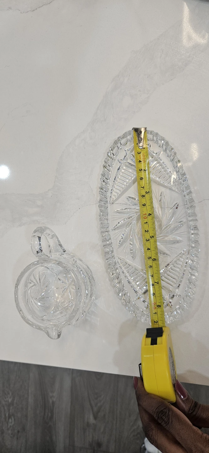 Crystal Creamer and Tray Set - photo 4