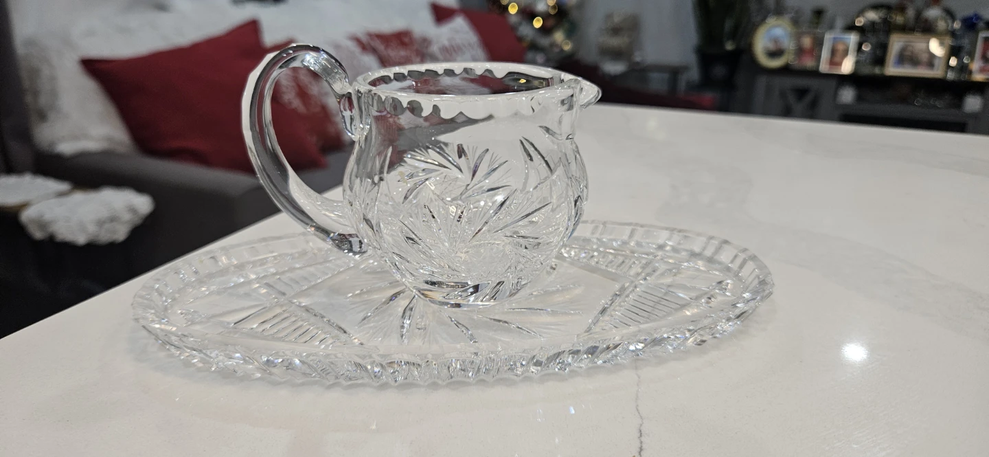 Crystal Creamer and Tray Set - photo 5
