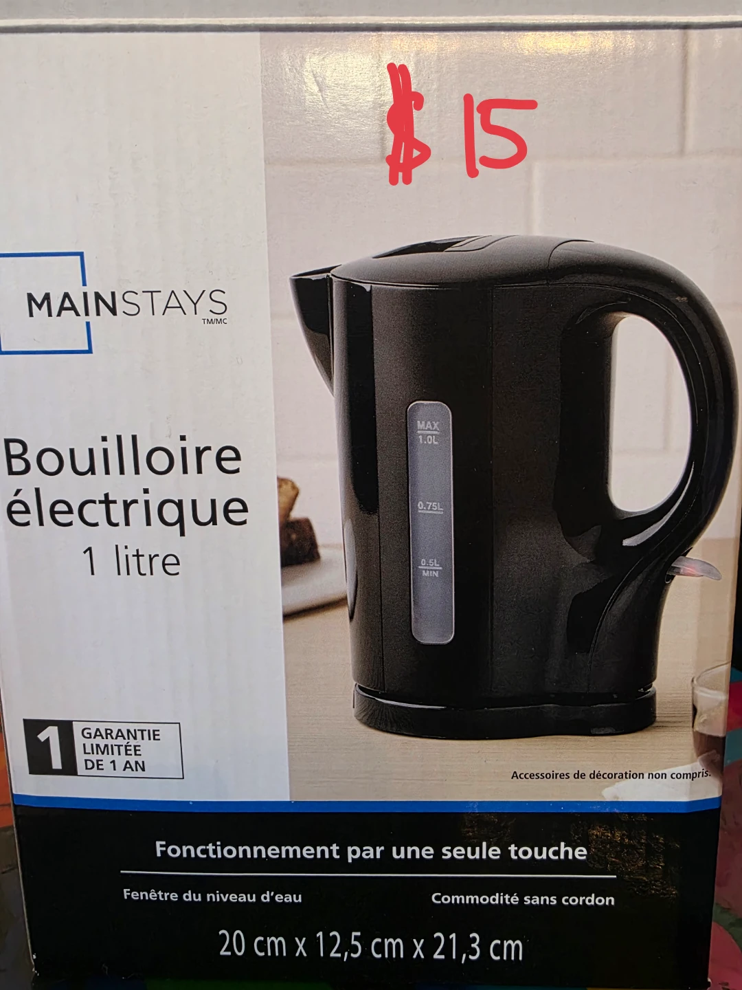 Mainstays Electric Kettle - 1 Litre - photo 2
