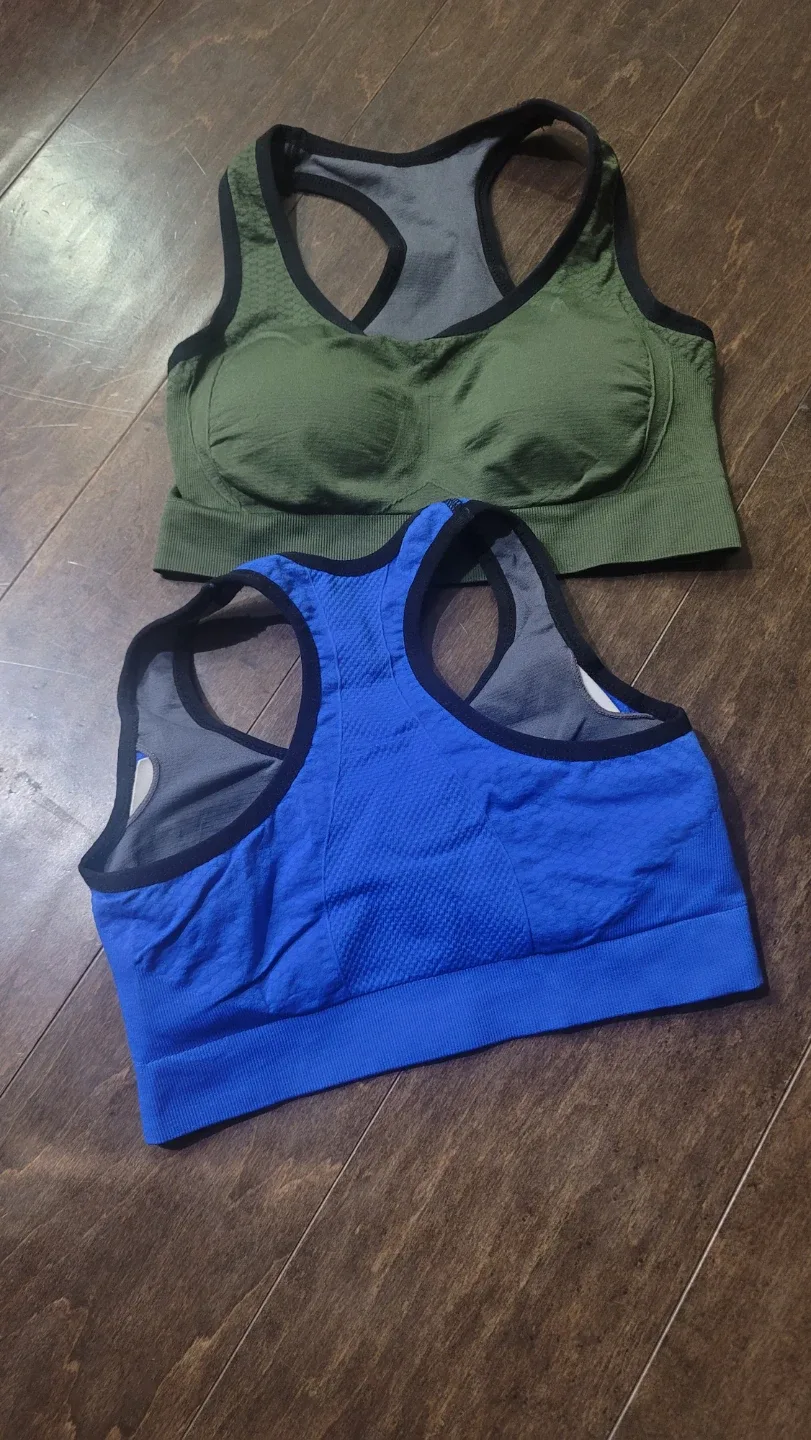 Two Sports Bras - Green & Blue image indicator(2)