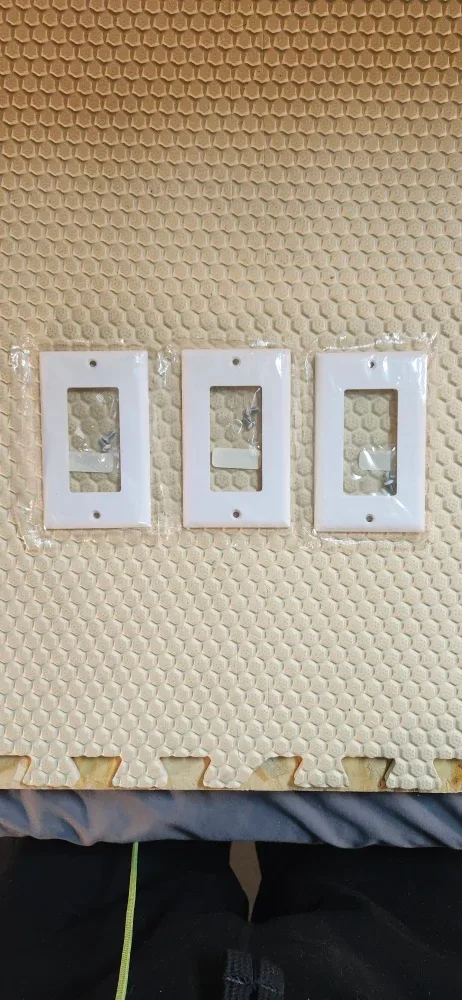 3 New Eagle White Light Switch Covers