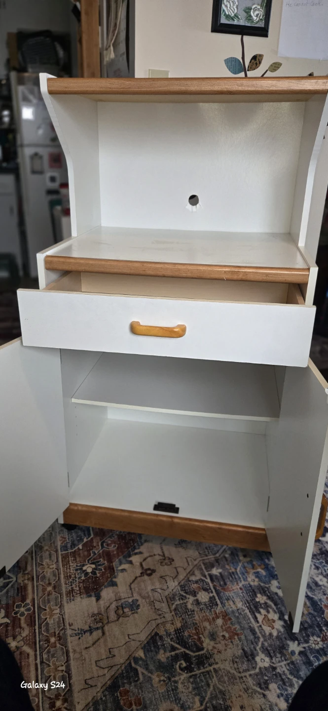 White microwave stand - photo 2