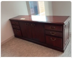 Excellent Condition- Wooden Filing Cabinet - 59 inch long