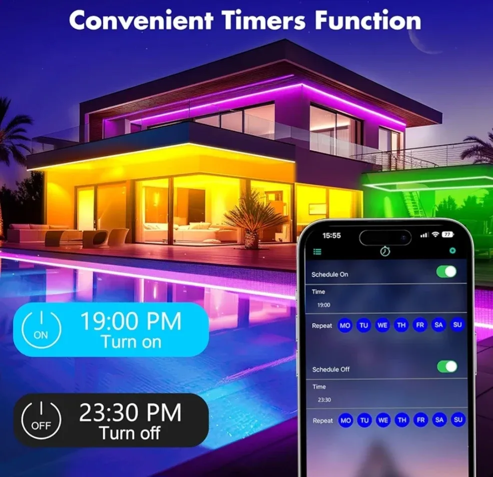 Outdoor Waterproof Pool LED Strip Lights - 100FT image indicator(4)