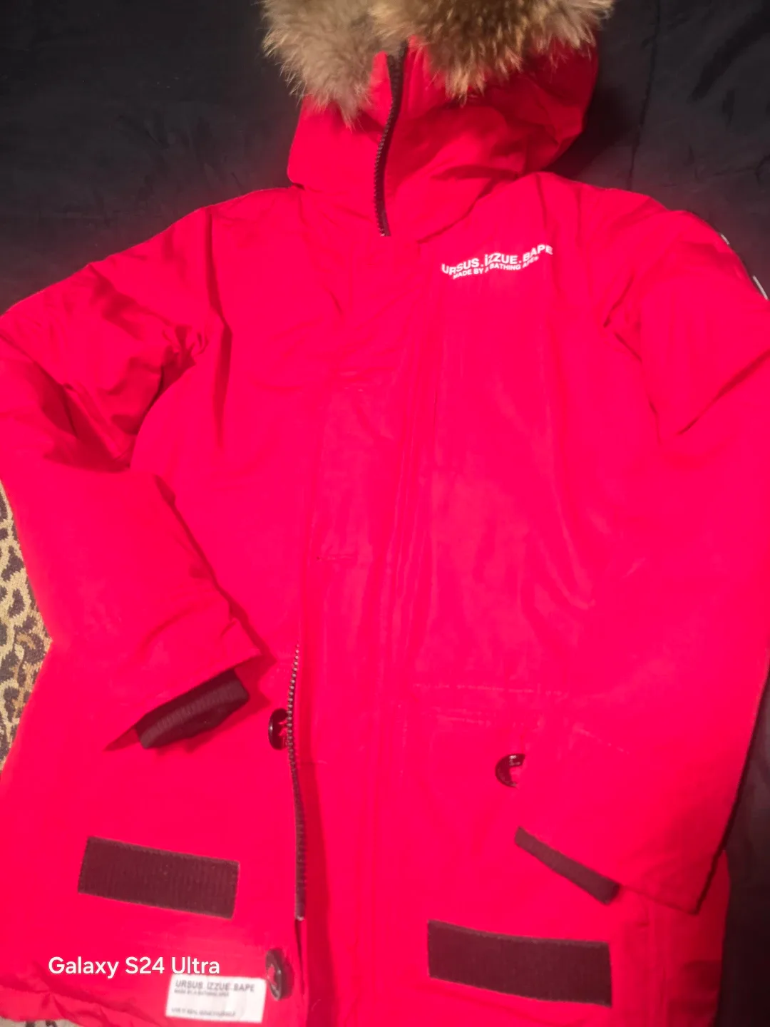 Ursus Izzue Bape Red Down Jacket - Size S