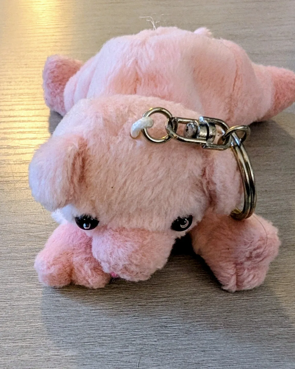 Pink Plush Pig Keychain