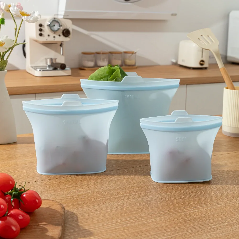 Reusable Silicone Food Storage Bags (Set) image indicator(2)