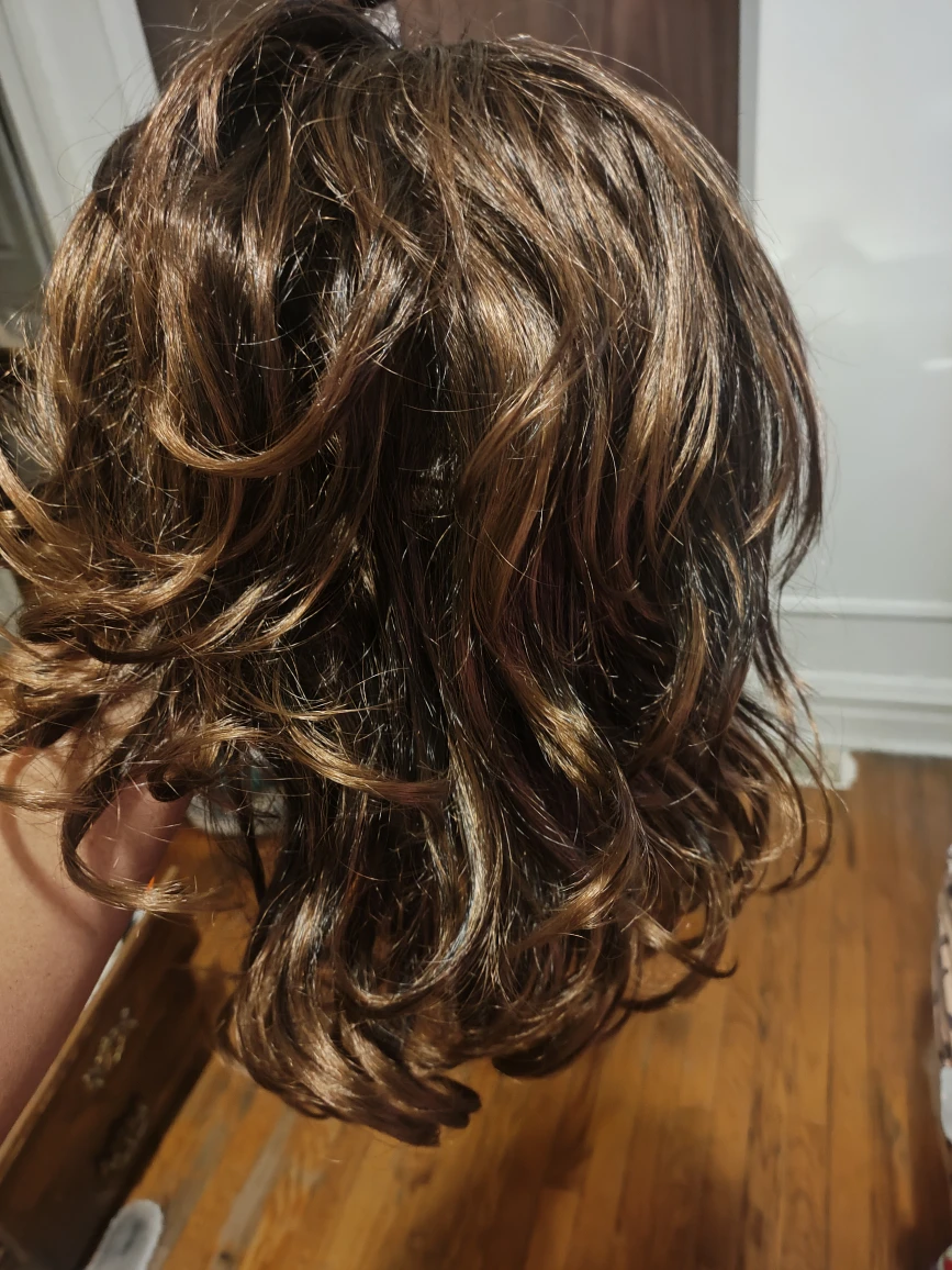 #Cleanout Brown, Auburn Curly half Wig New - photo 4
