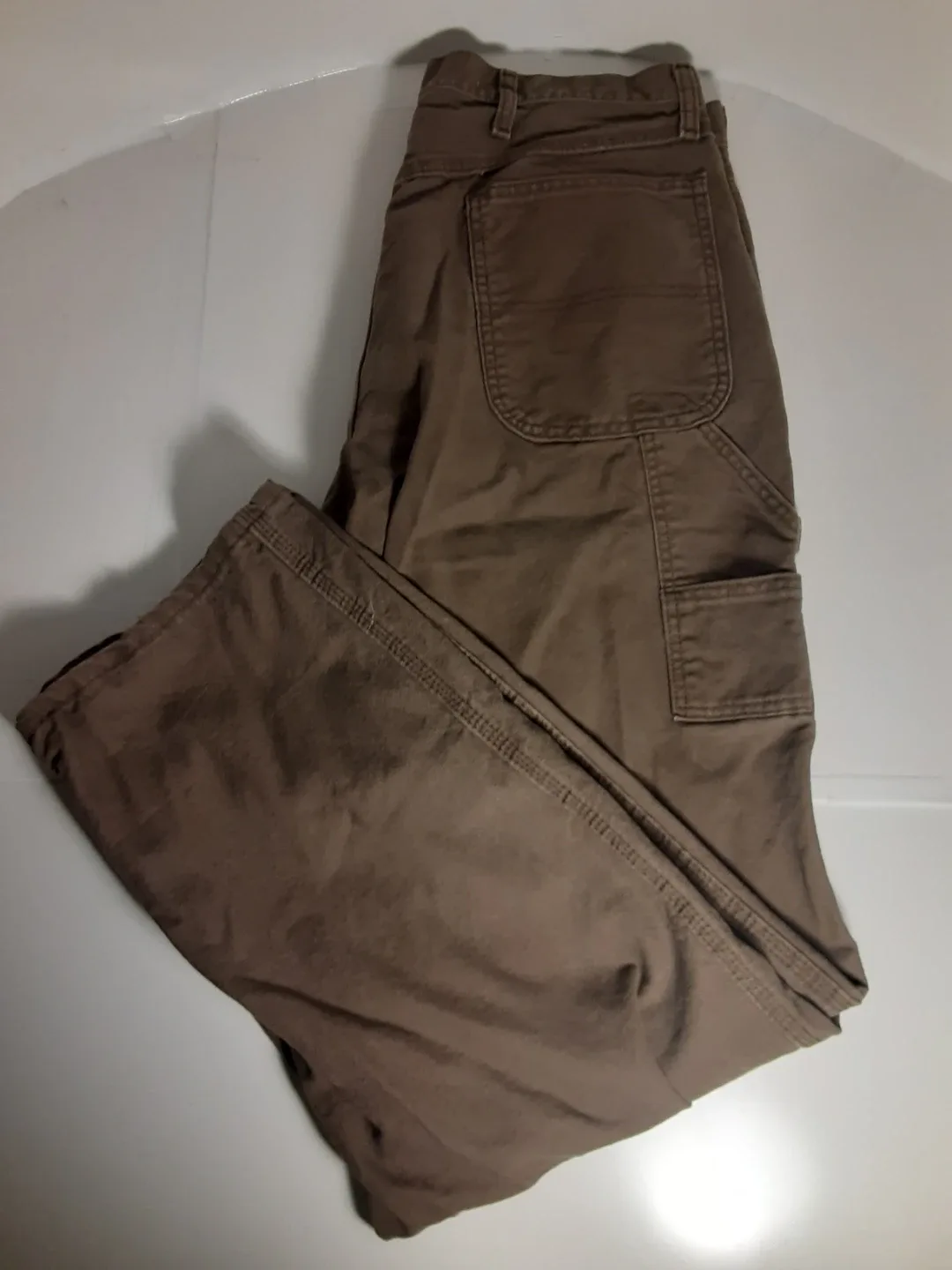 Rustler - Brown Work Pants w/ Hammer Loop | 36x34