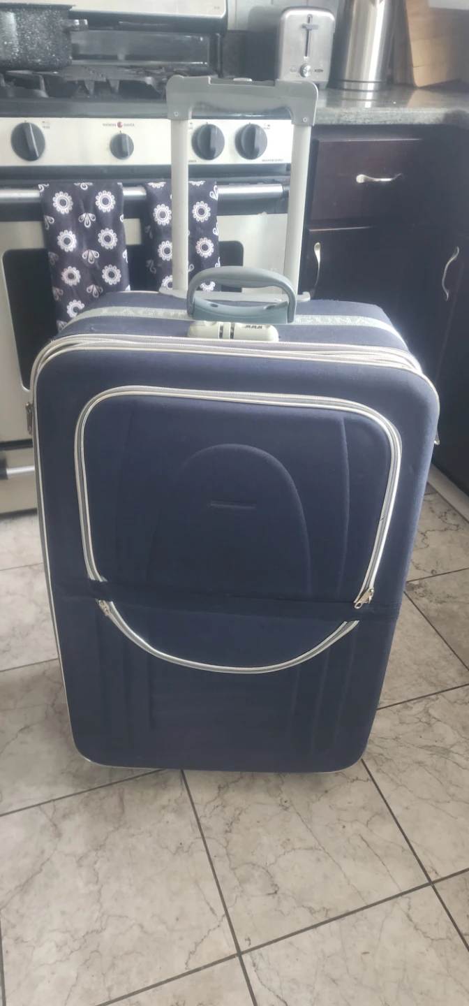 Laguna Navy Blue Expandable Suitcase
