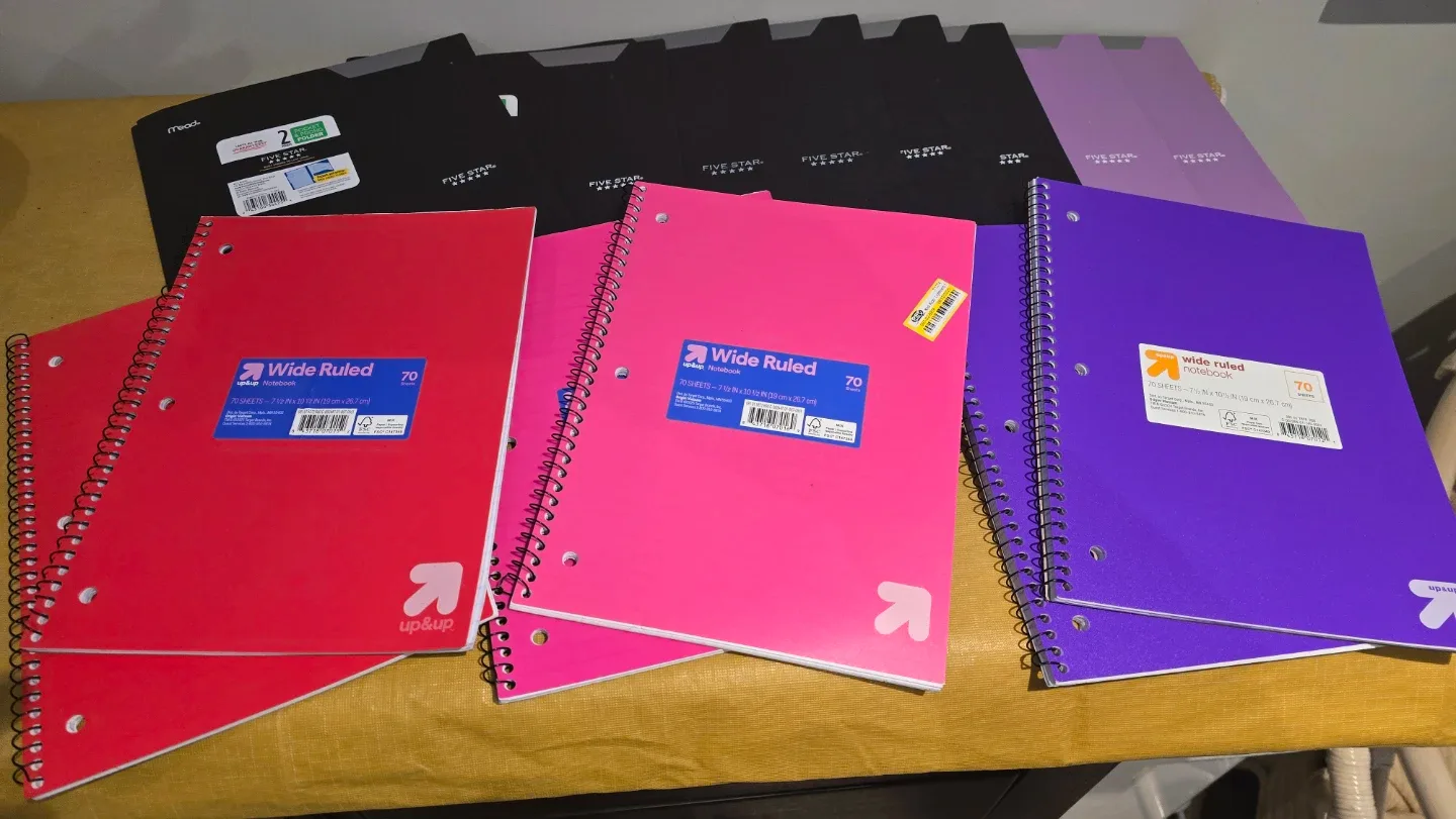 Up&Up Wide Ruled Notebooks & Five Star Folders