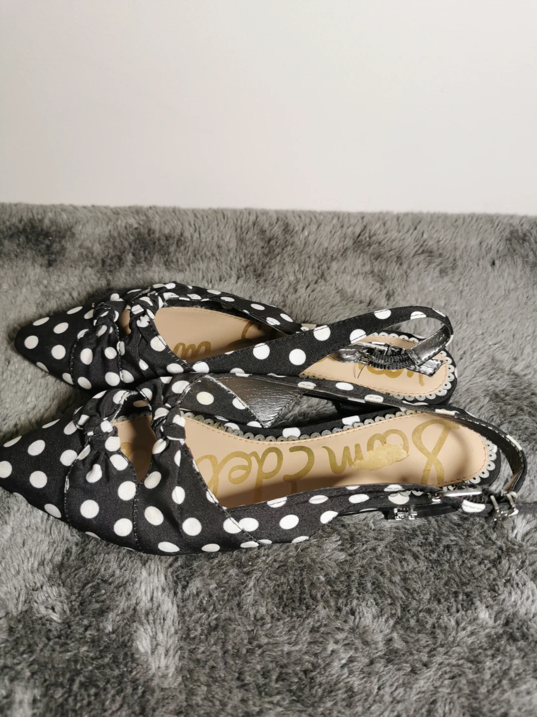 Sam Edelman Polka Dot Slingback Flats - Size 6 - photo 2
