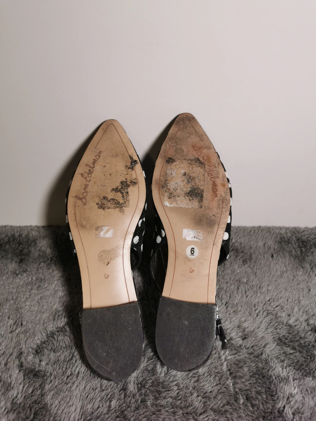 Sam Edelman Polka Dot Slingback Flats - Size 6 - photo 5
