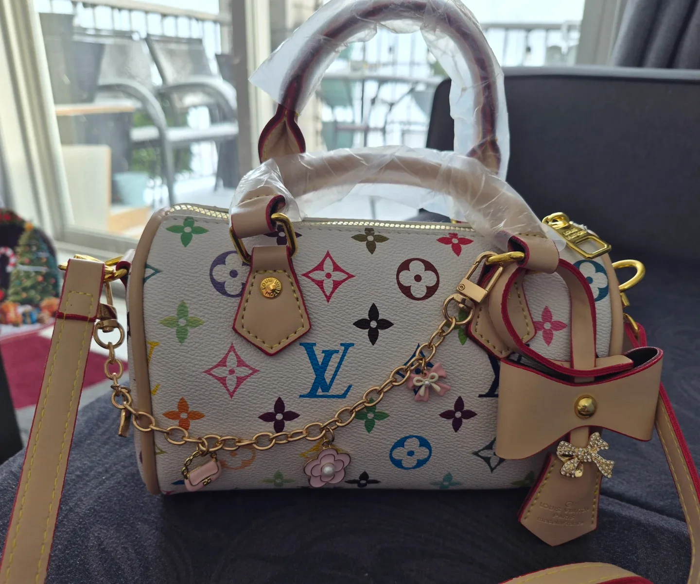 Louis Vuitton White Multicolor Speedy