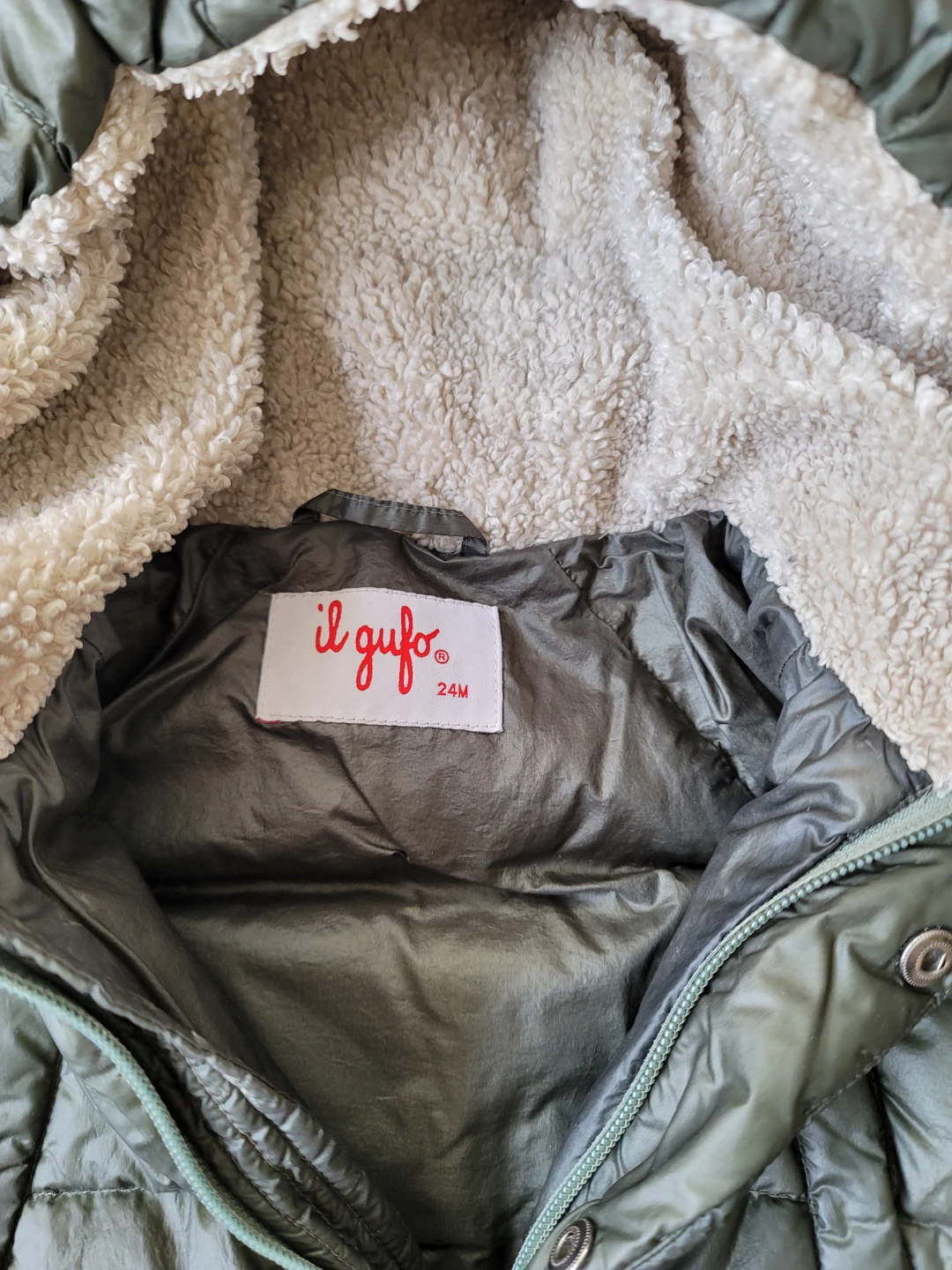 Il Gufo 24M Olive Green Puffer Jacket - photo 3