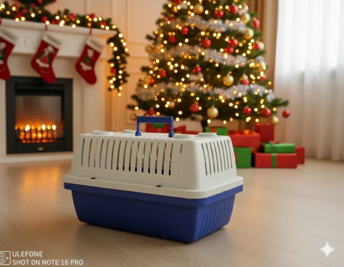 Blue & White Pet Carrier image indicator(2)