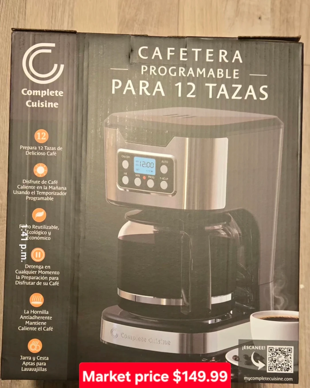 Complete Cuisine 12-Cup Coffee Maker