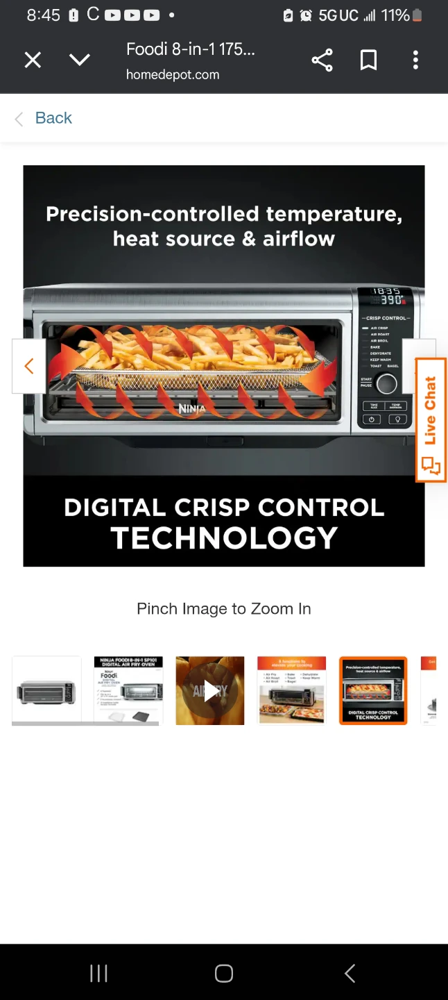 Ninja Foodi 8-in-1 Digital Air Fry Oven SP101 - photo 2