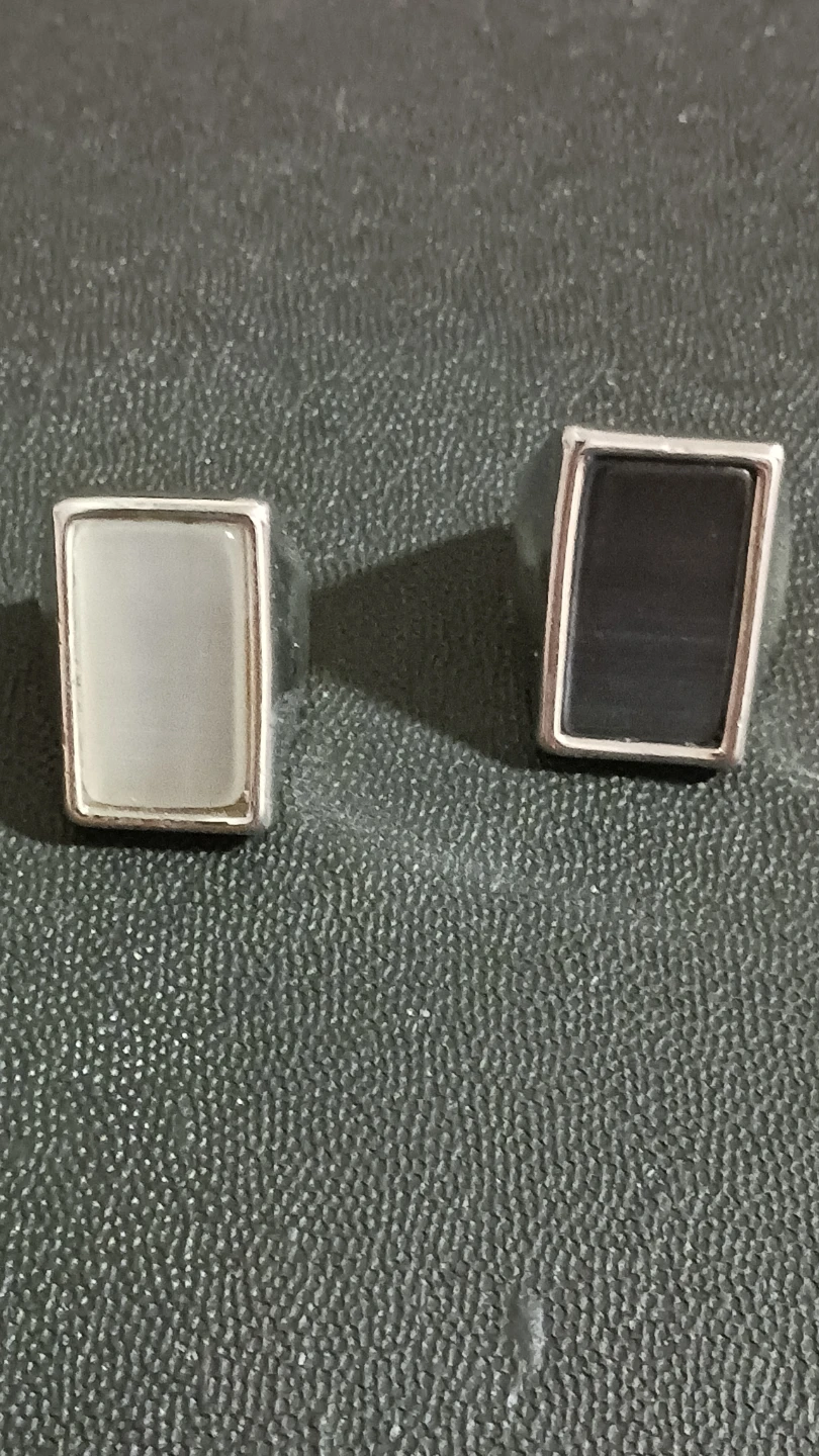 Two Silver  Plated Rings with Onyx stones