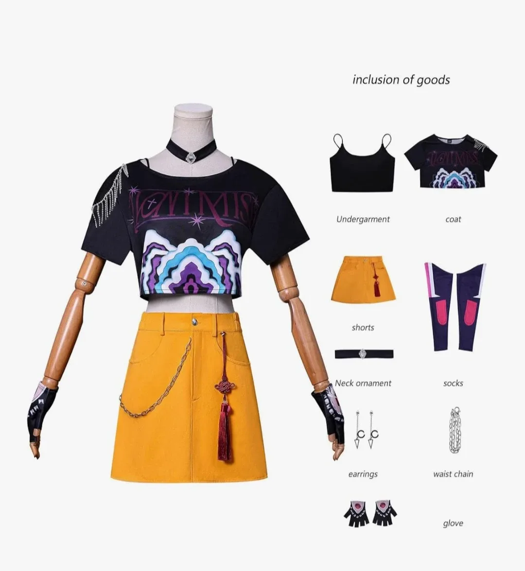 New demon hunter Cosplay Outfit with Accessories