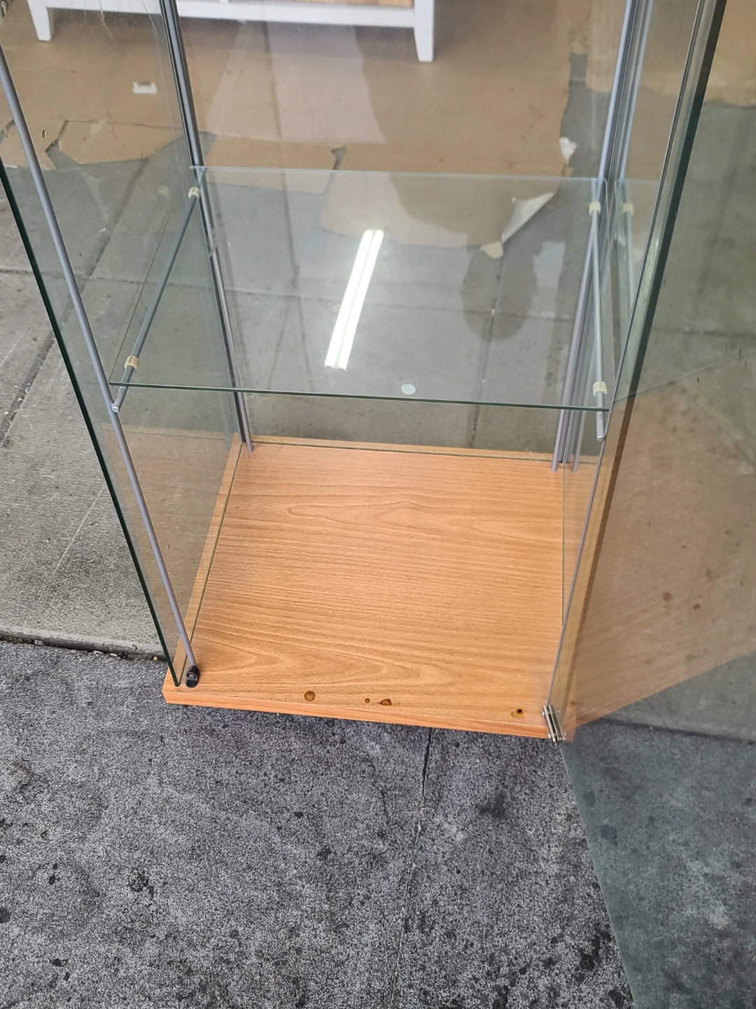Glass Display Cabinet with Wood Trim - photo 4