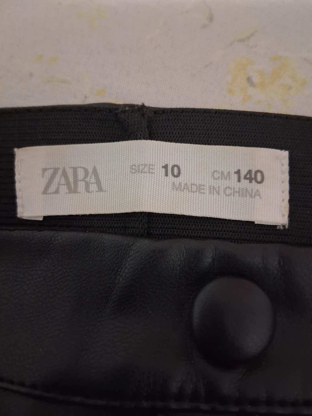 Zara Girl Black Faux Leather Pants - Size 10 - photo 4