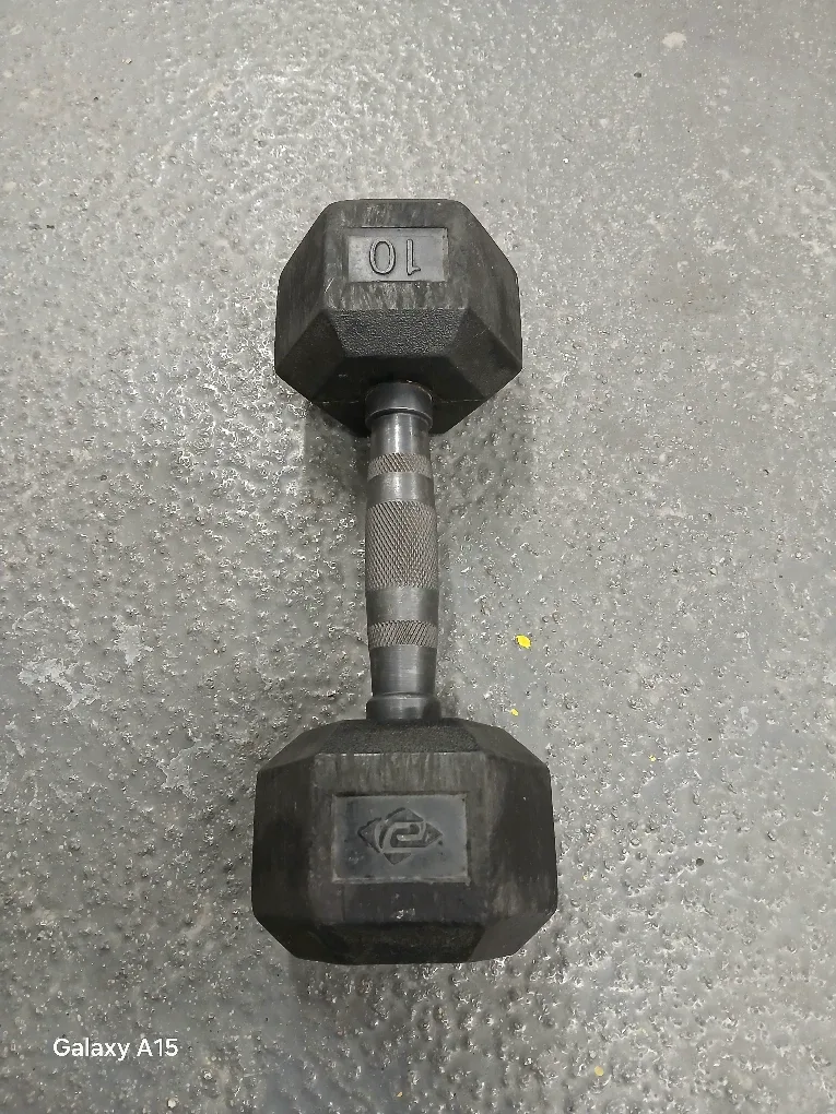 10lb Dumbbell - hex rubber