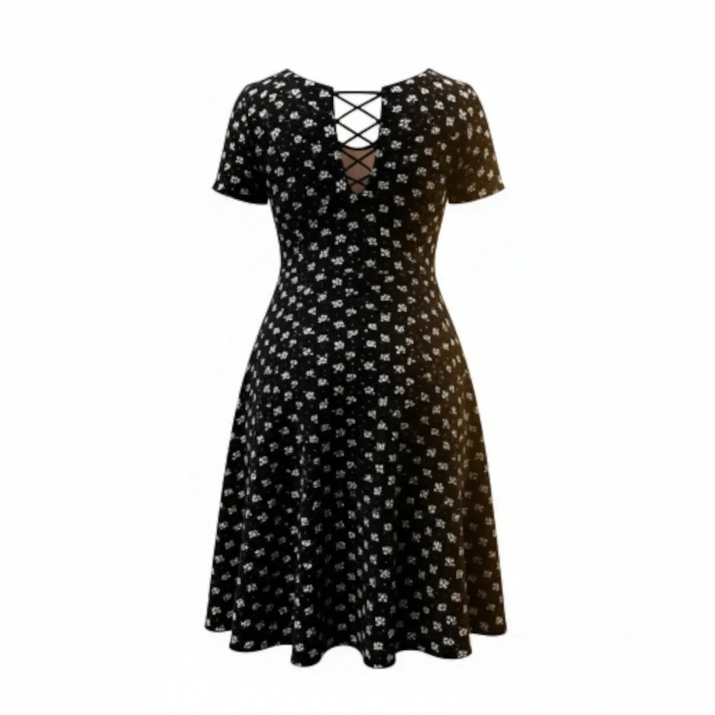 #cleanout size S Dex Floral Dress image indicator(2)