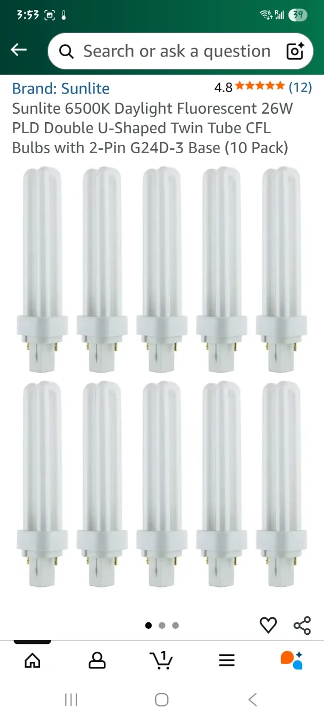 Sunlite 6500K Daylight 26W Fluorescent Bulb