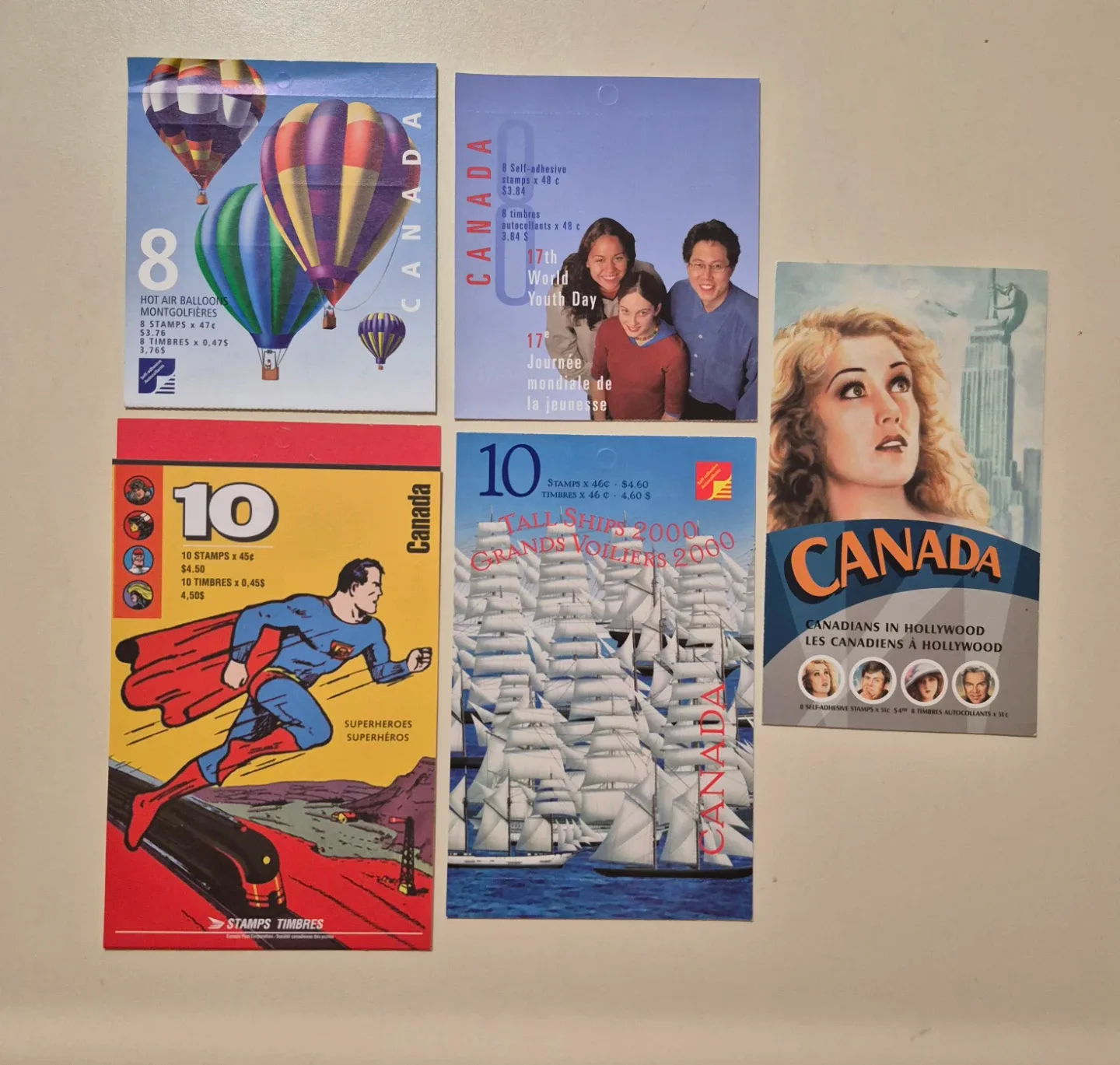 Variety lot of Canadian stamps booklets