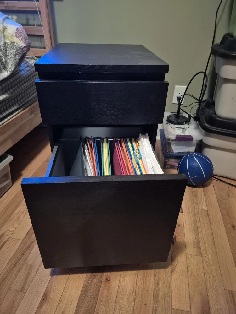 Black Rolling File Cabinet - 23" Height - photo 5