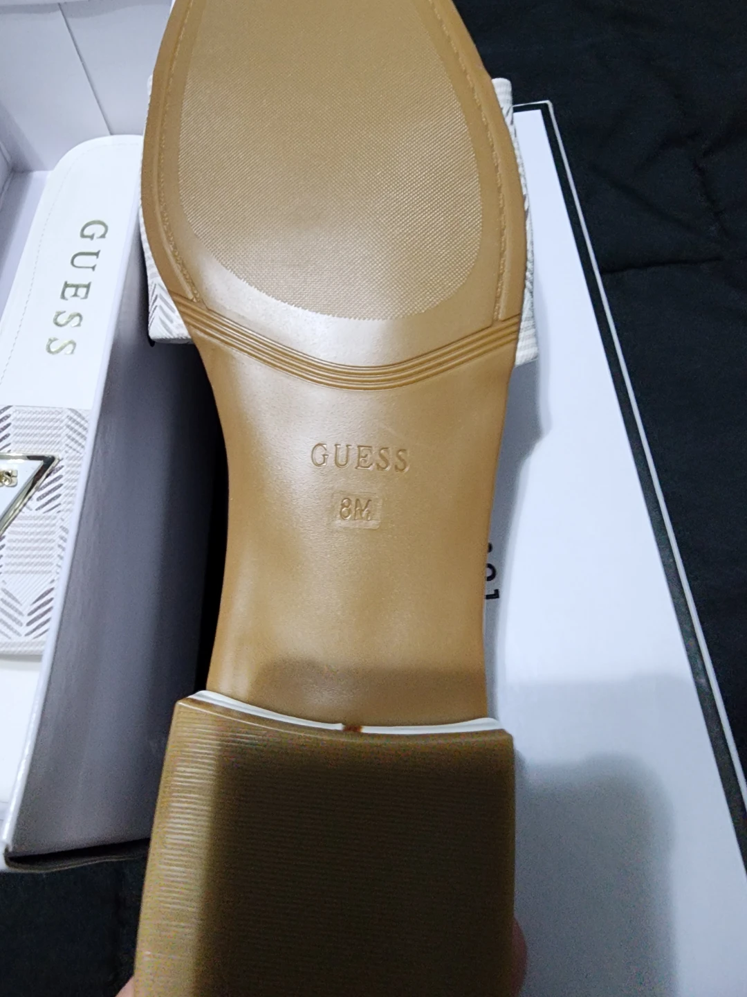 Guess White Patterned Slides - Size 8M - photo 5