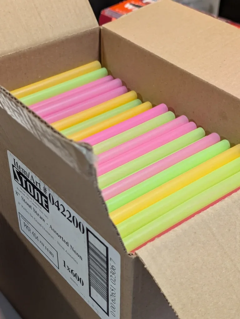 STONE 8" Plastic Boba Straw  11mm*200mm