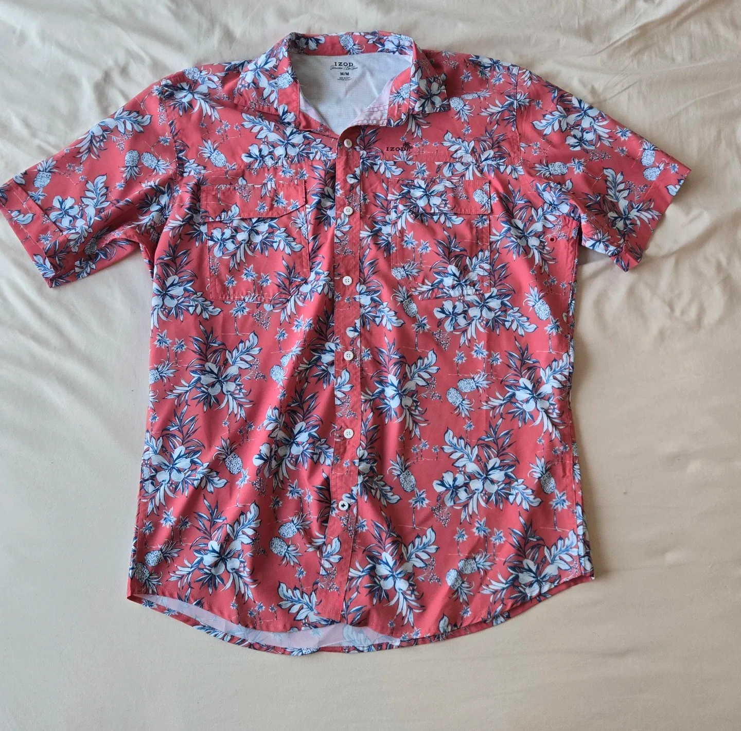 IZOD Floral Button-Down Shirt - Size M