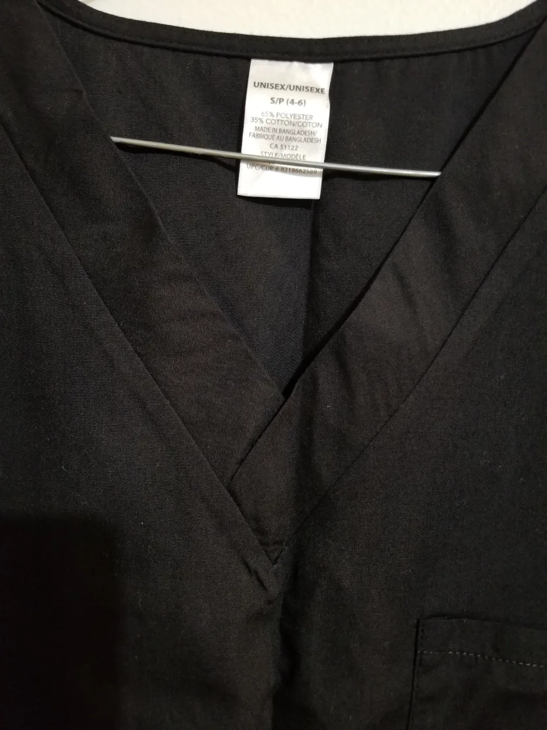 Black Unisex Scrub Set Size S (4-6)#Cleanout image indicator(2)