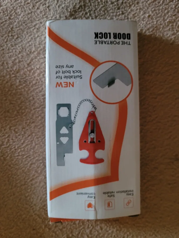 Portable Door Lock - New in Box # cleanout image indicator(2)