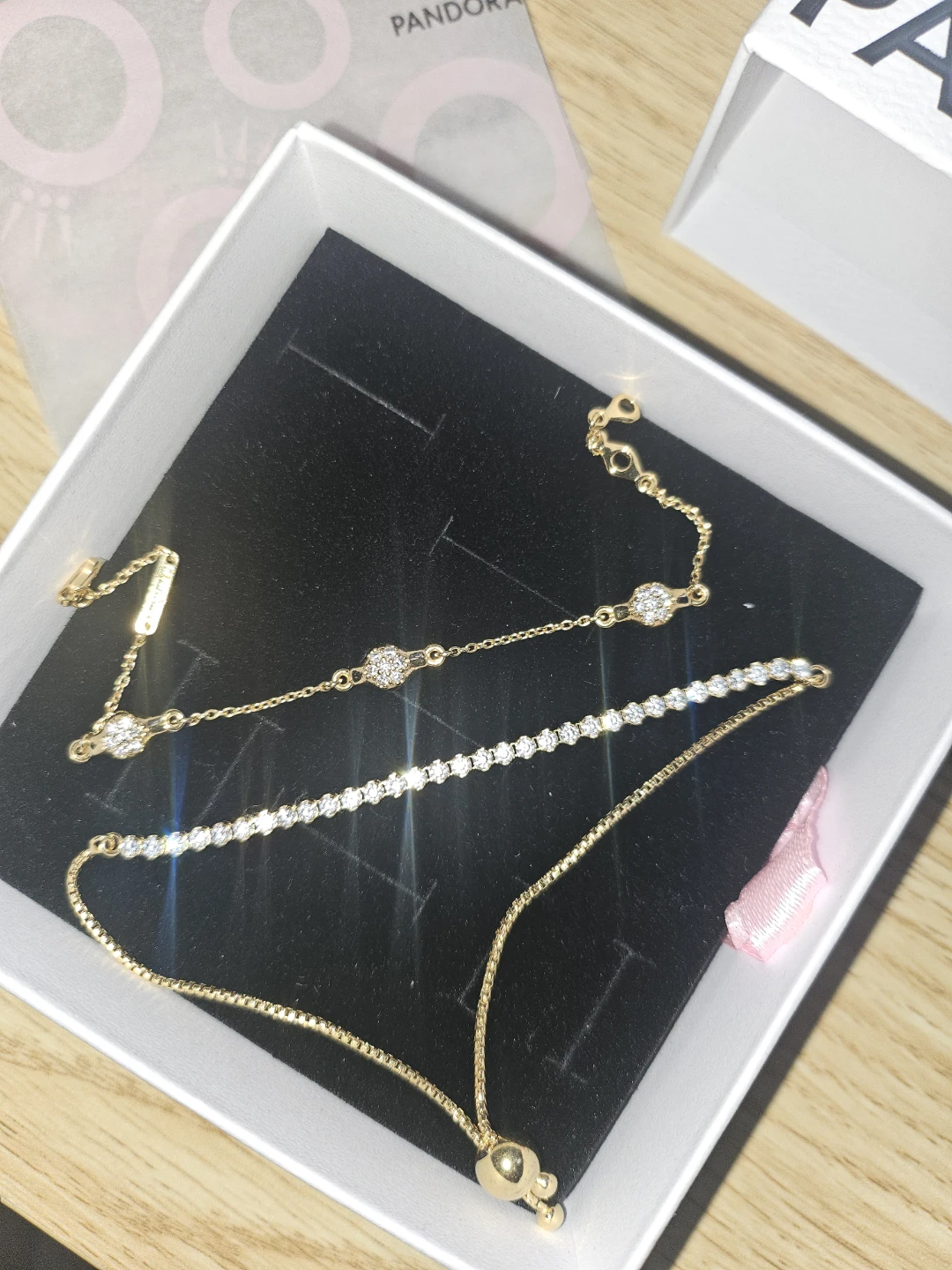 Pandora Gold Bracelets Set with Box - photo 2