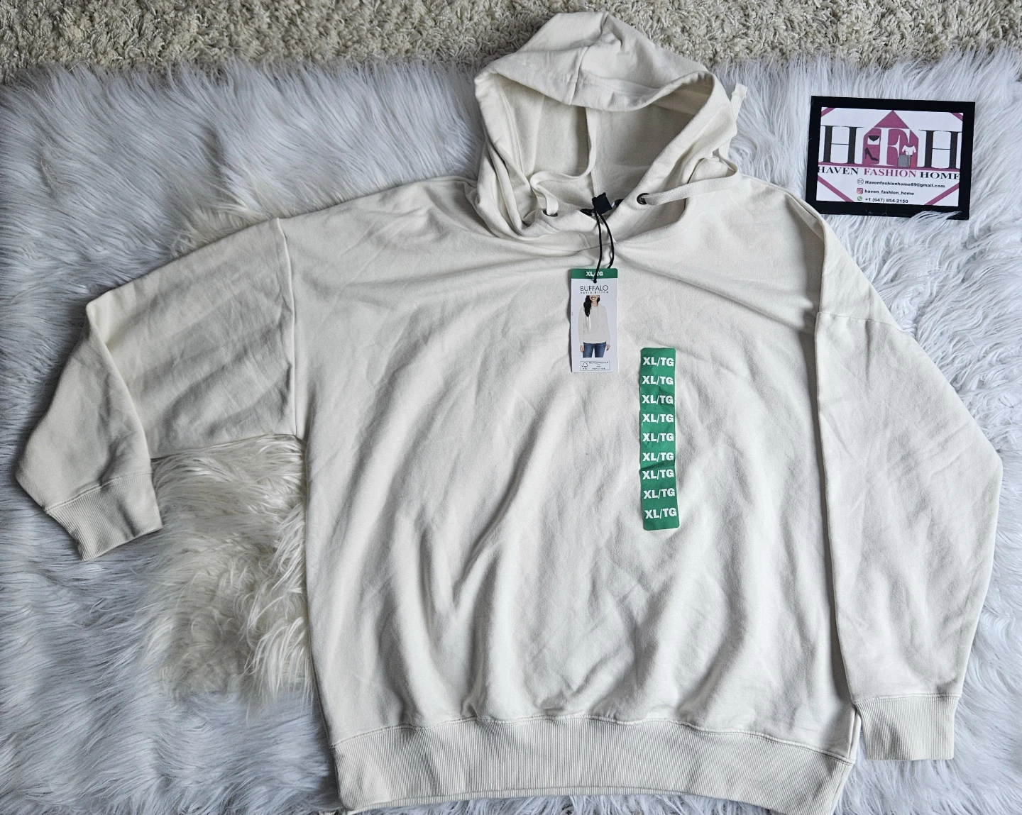 New Buffalo Cream Hoodie - Size XL