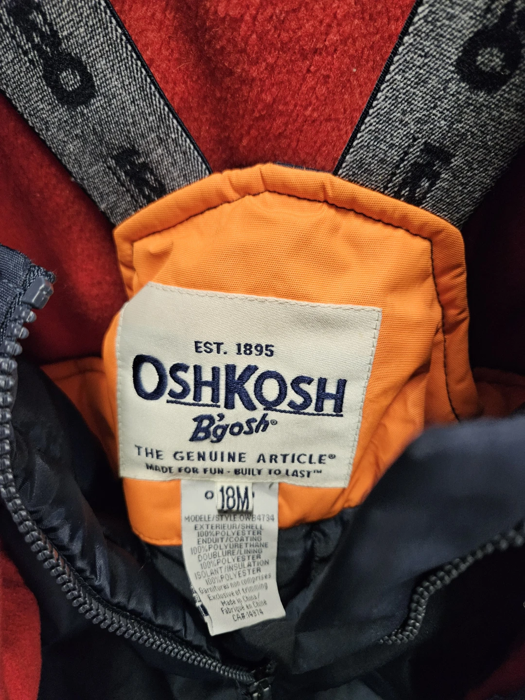 Disney MickeyJacket 12-18M and Oshkosh Snowpants 18M - photo 3