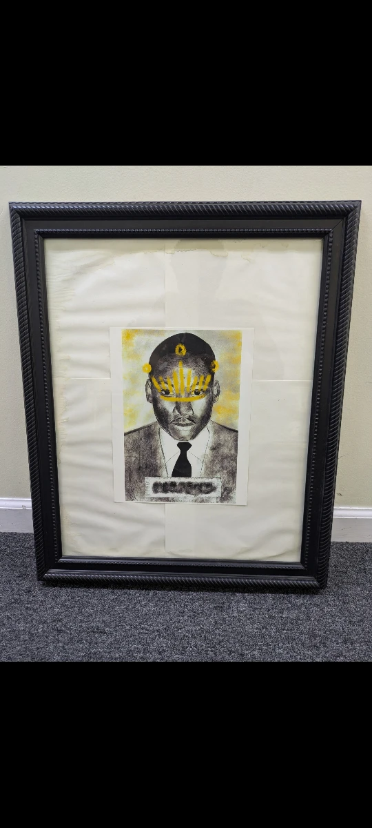 Framed penciled MLK Jr. Print