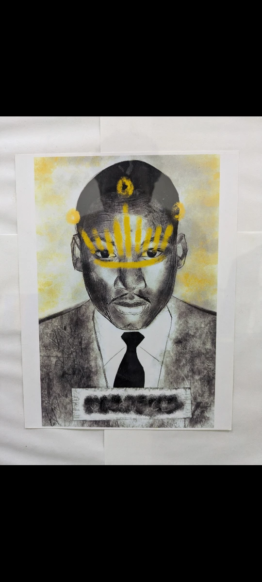 Framed penciled MLK Jr. Print - photo 2