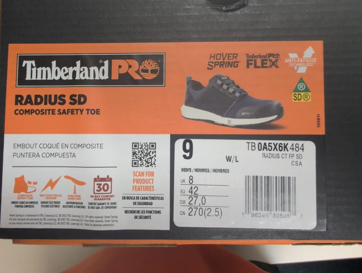 BNIB - Timberland Pro Radius SD Composite Safety Toe Shoes US 9W