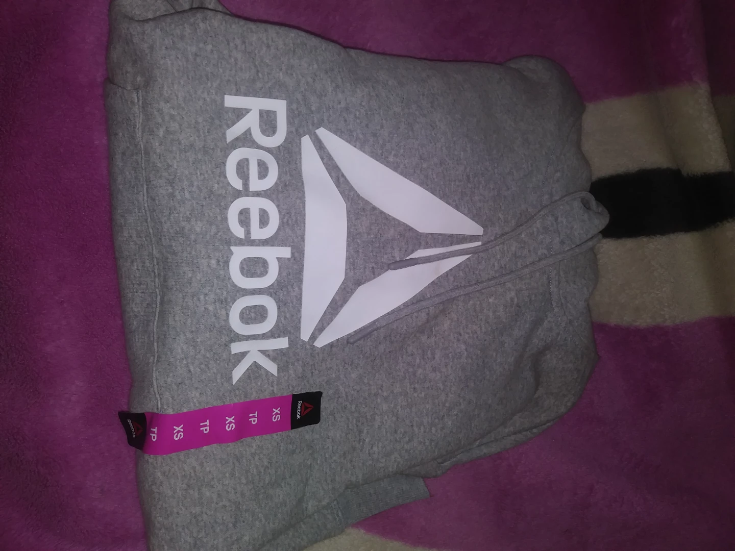NEW Reebok Grey Hoodie - Size XS