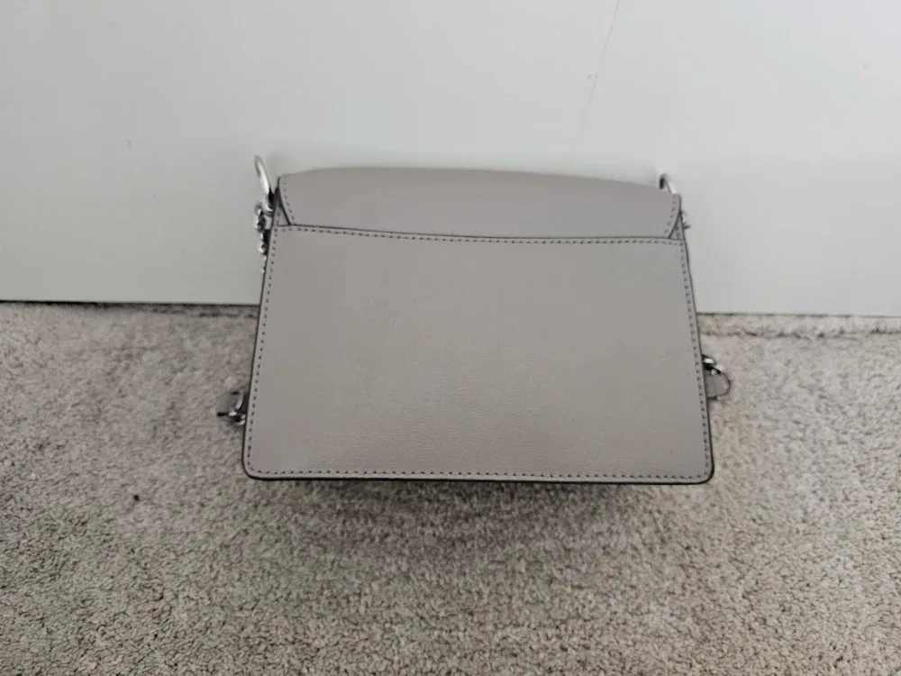 Authentic Tory Burch Grey Leather Crossbody Bag image indicator(3)