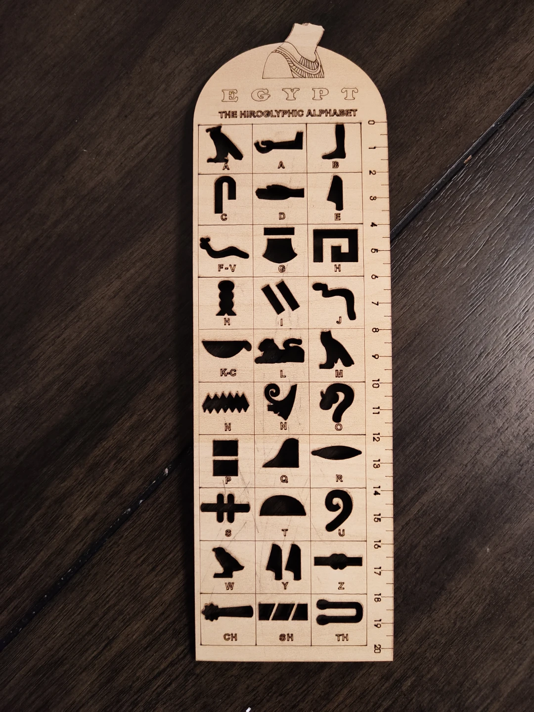 #gifting Egypt Hieroglyphic Alphabet Ruler