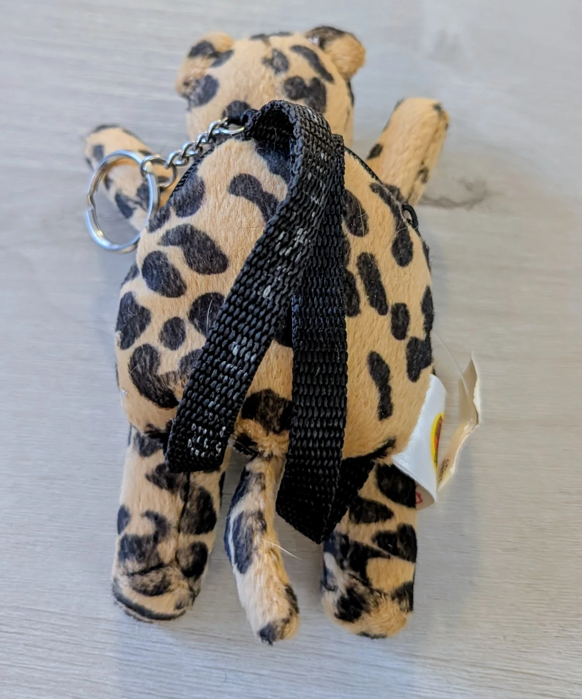 Leopard Print Plush Bear Keychain - photo 2